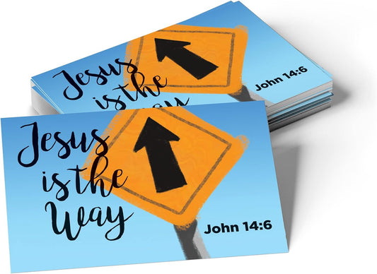 Jesus is the Way Bulk Pack of 25 Bible Cards For Evangelizing claimedbygoddesigns