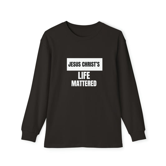 Jesus Christ's Life Mattered Youth Long Sleeve Holiday Outfit Set Printify