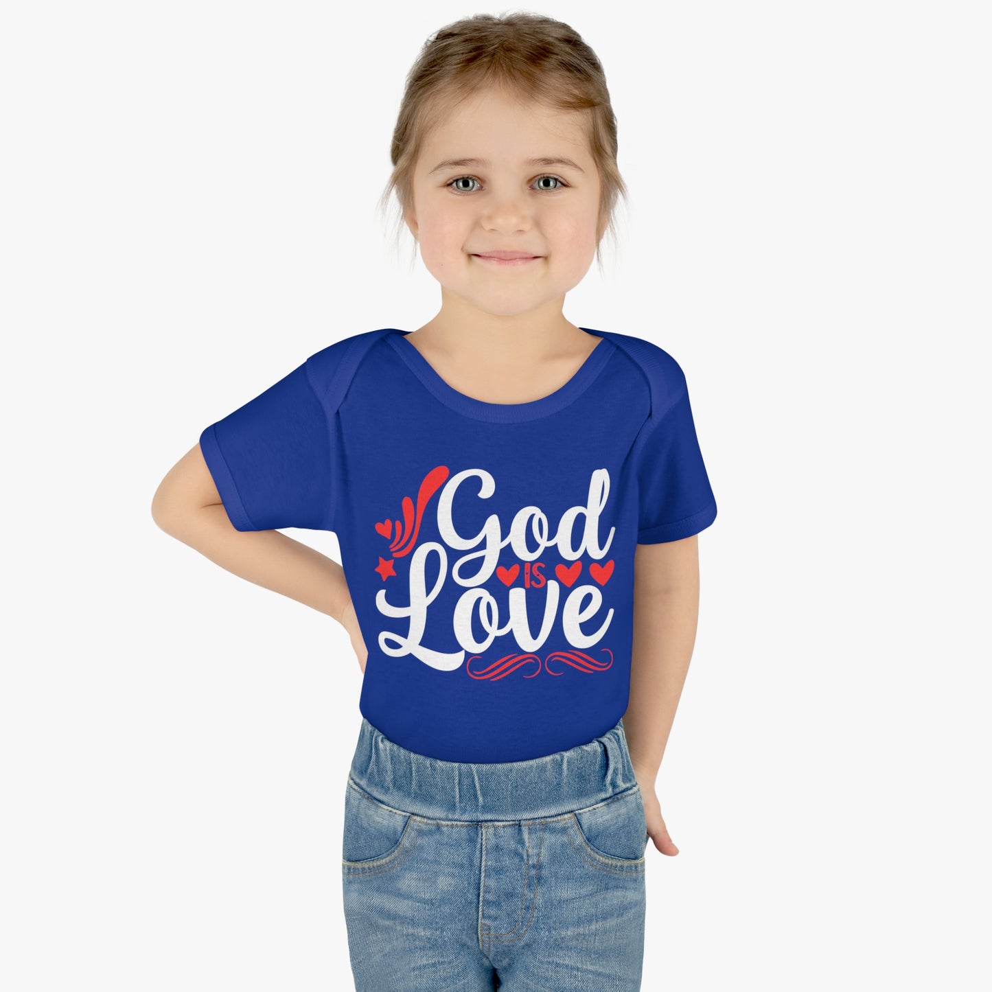 God Is Love Christian Baby Onesie Printify