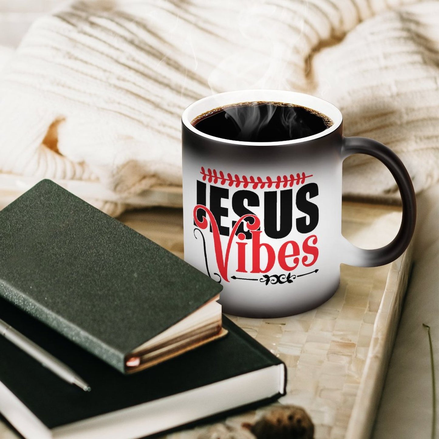His Vibes Christian Color Changing Mug (Dual-sided )