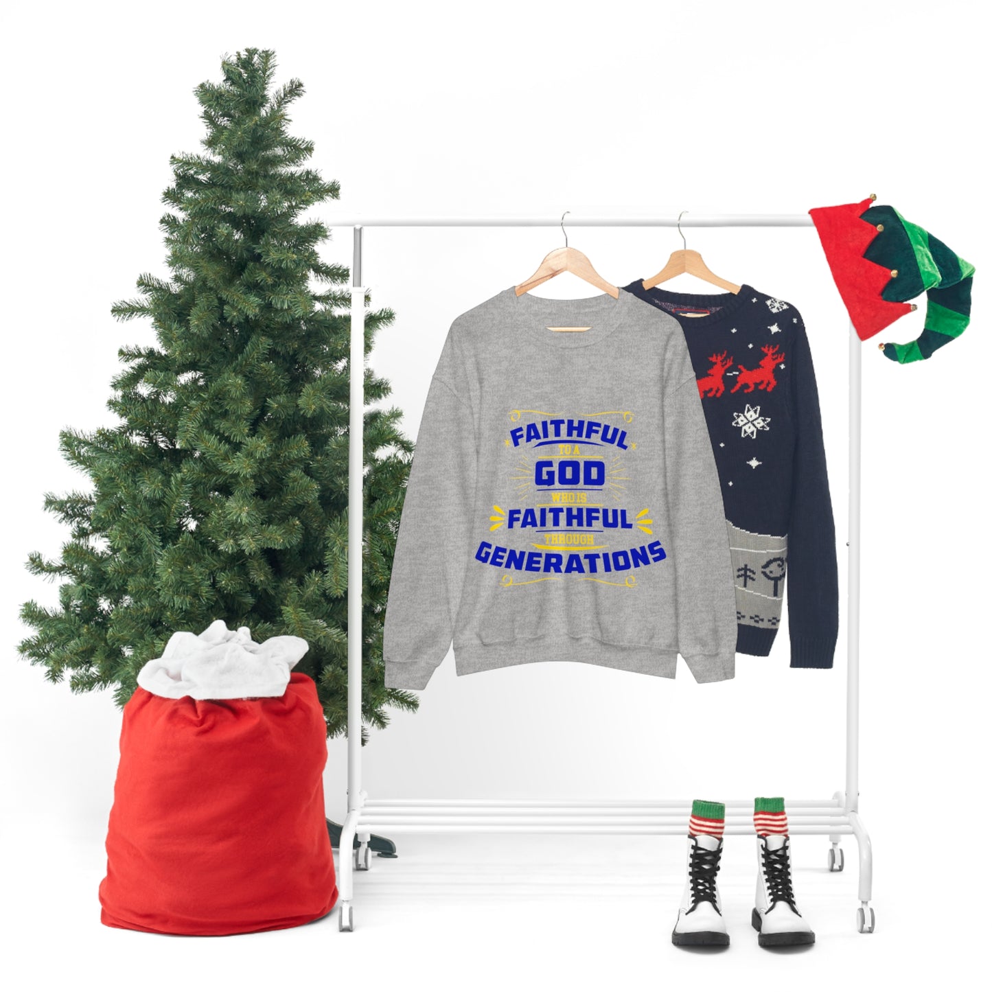 Faithful To He Who Is Faithful Through Generations Unisex Heavy Blend™ Crewneck Sweatshirt