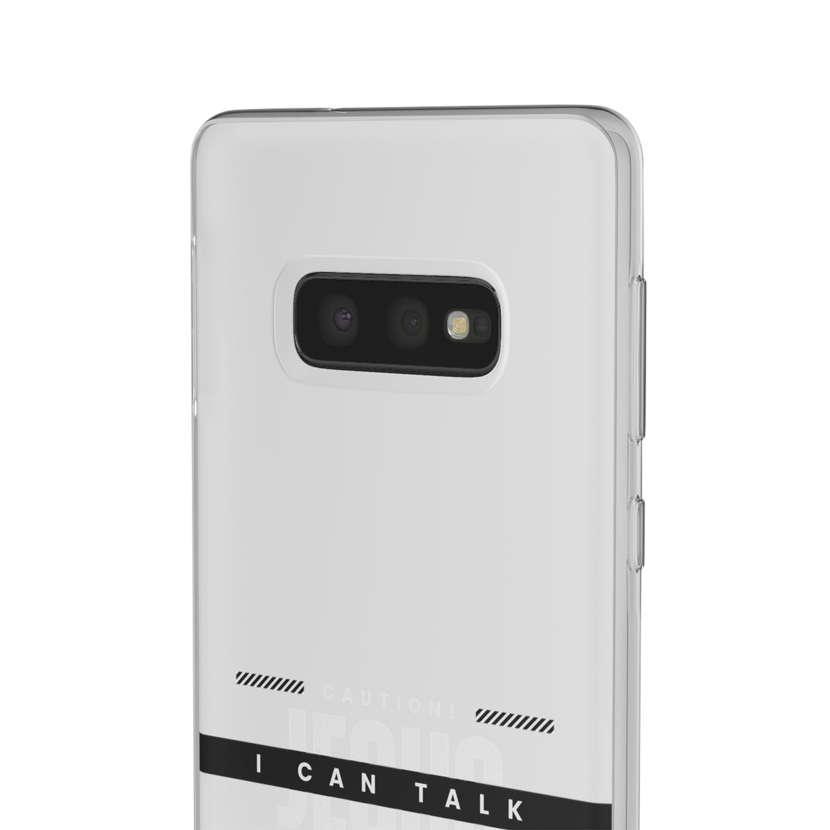 Caution I Can Talk Jesus All Day Christian Flexi Phone Case Printify