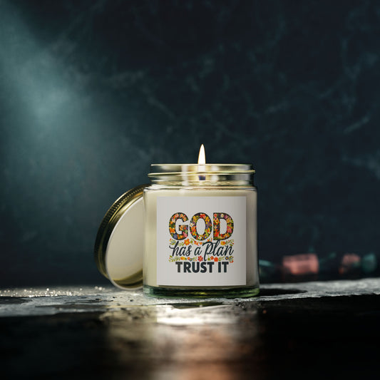 He Has A Plan Trust It Christian Scented Candle (4oz, 9oz)