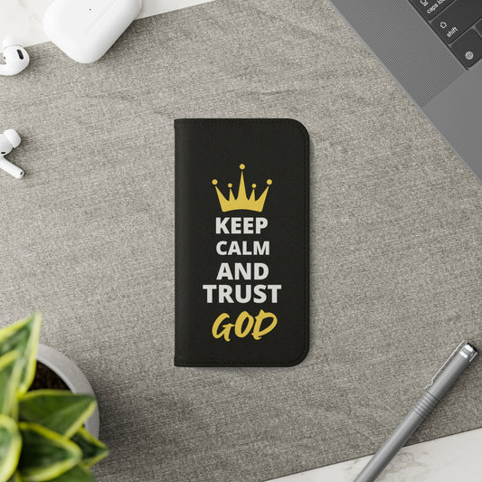 Keep Calm And Trust God Christian Phone Flip Cases Printify