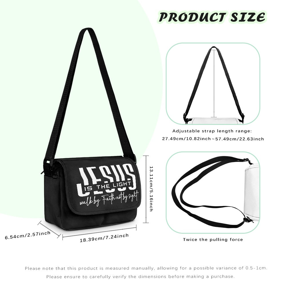 Jesus Is The Light Christian Kids Flap Crossbody Bag