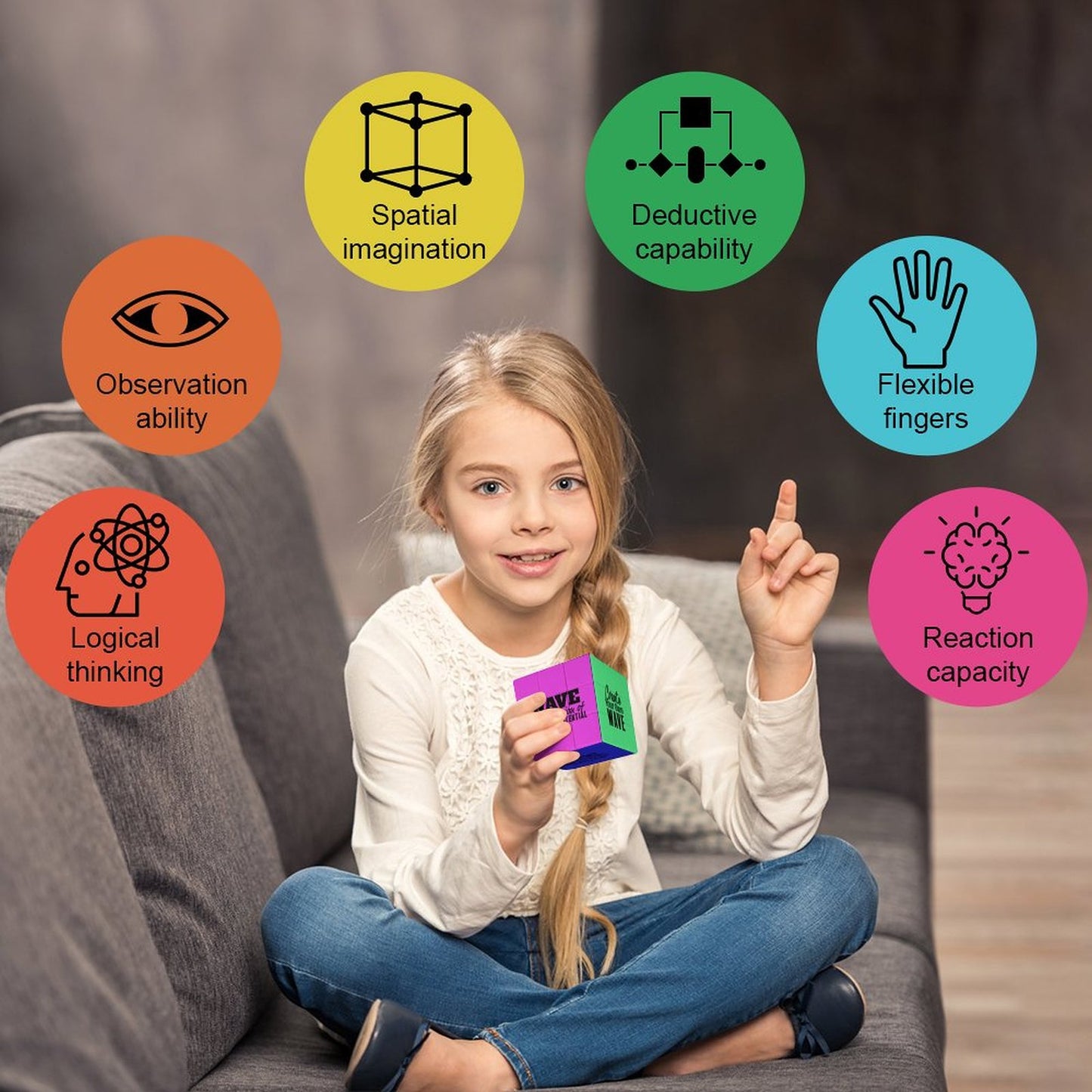 Trust The Process Rotating cube puzzle 3x3 unique Christian Gift Idea game activity for kids, Men, Women, friends, family