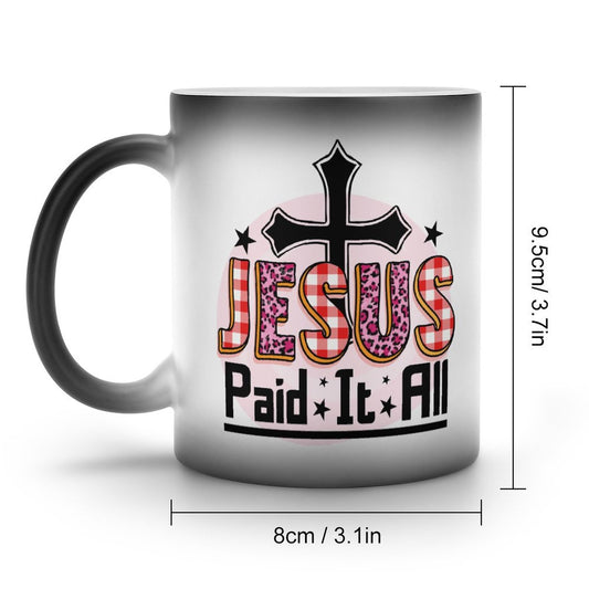 He Paid It All Christian Color Changing Mug (Dual-sided)