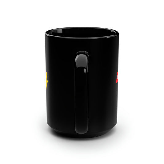 Today's Good Vibes Sponsored By Jesus Black Ceramic Mug, 15oz (double sided print) Printify
