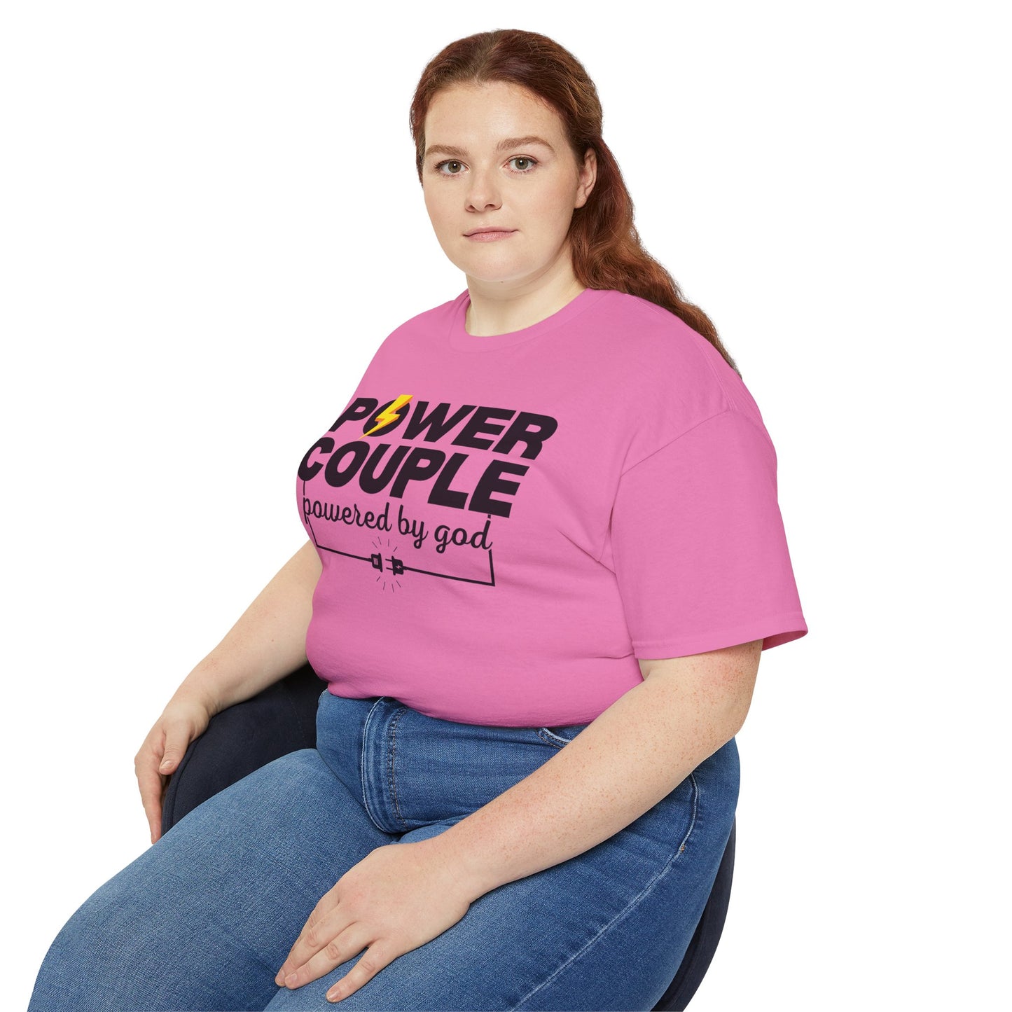 POWER COUPLE POWERED BY GOD Unisex Christian Ultra Cotton Tee Printify