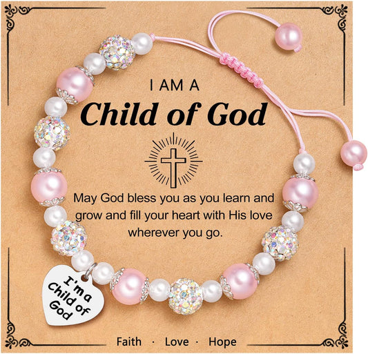 Child of God Bracelet  Perfect Gift for Girls Religious Occasions, Baptisms, Holy Communion, Confirmation claimedbygoddesigns
