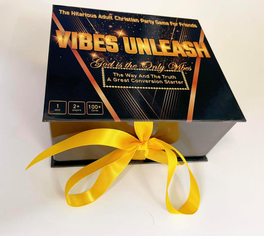 VIBES UNLEASH - GOD IS THE ONLY VIBE - Christian Party Game for Adults claimedbygoddesigns