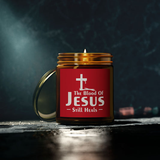 His Blood Still Heals Christian Scented Candle (4oz, 9oz)