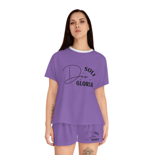 Soli Deo Gloria CHRISTIAN SPANISH WOMEN'S SHORT PAJAMAS SET Printify