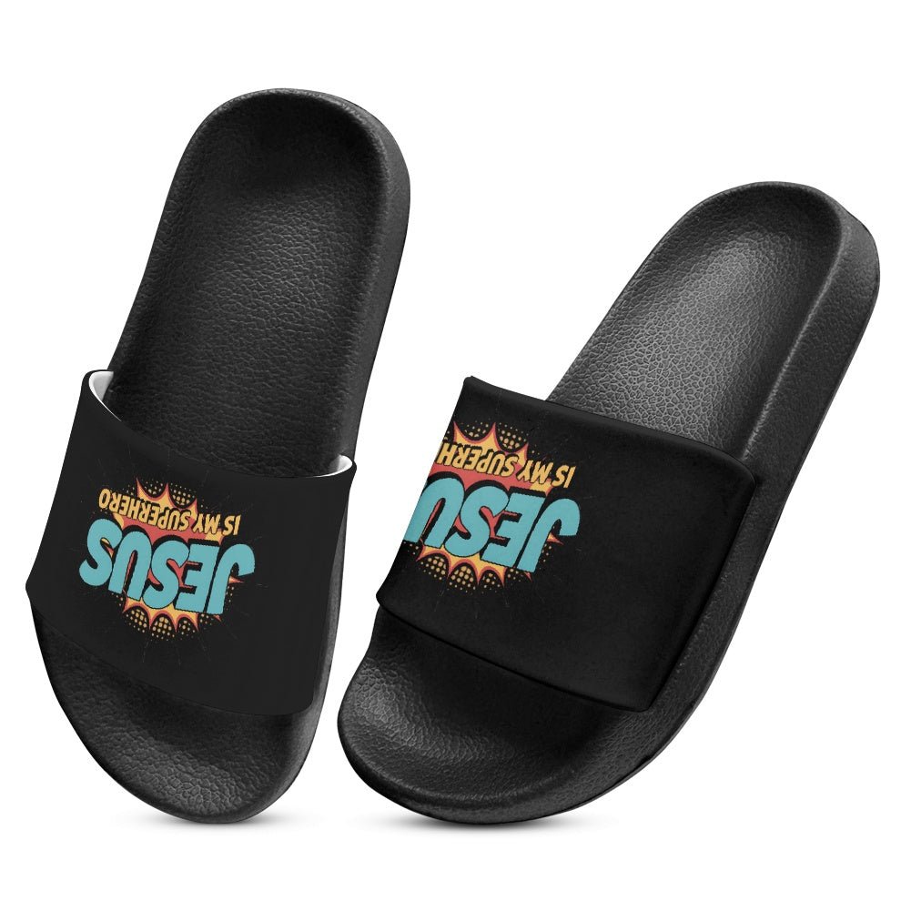 He Is My Superhero Christian Children's Sandals - ClaimedbyGodDesigns