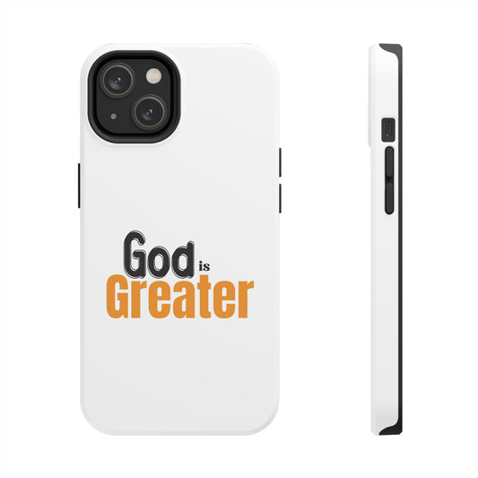 God Is Greater Christian Phone Tough Phone Cases, Case-Mate Printify