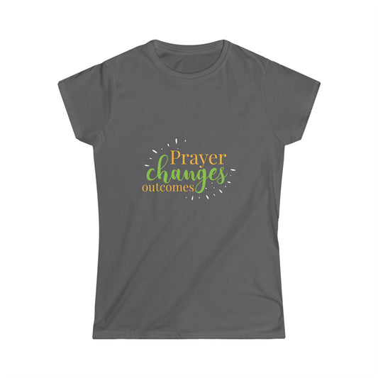 Prayer Changes Outcomes Women's T-shirt - ClaimedbyGodDesigns
