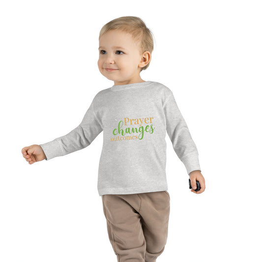 Prayer Changes Outcomes Toddler Christian Sweatshirt Printify