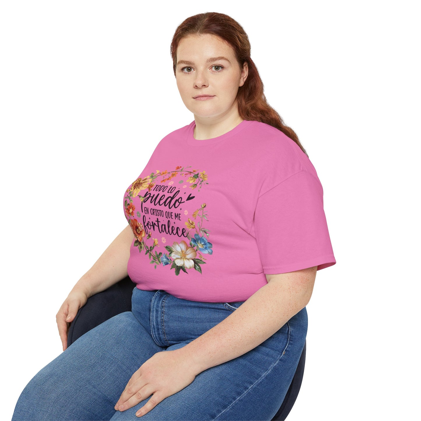 TODO LO PUEDO EN CRISTO QUE ME FORTALECE Christian Spanish Unisex T-shirt Printify