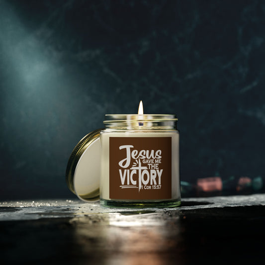 He Gave Me The Victory Christian Scented Candle (4oz, 9oz)