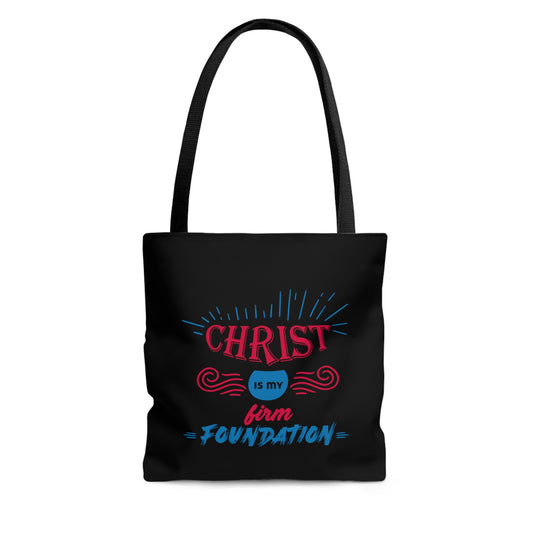 Christ Is My Firm Foundation Christian Tote Bag