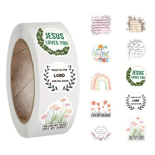 500pcs Bible Verse Stickers Christian Gift Idea claimedbygoddesigns