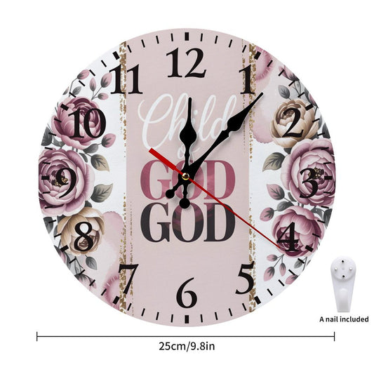 Child Of God Christian Modern Wooden Wall Clock