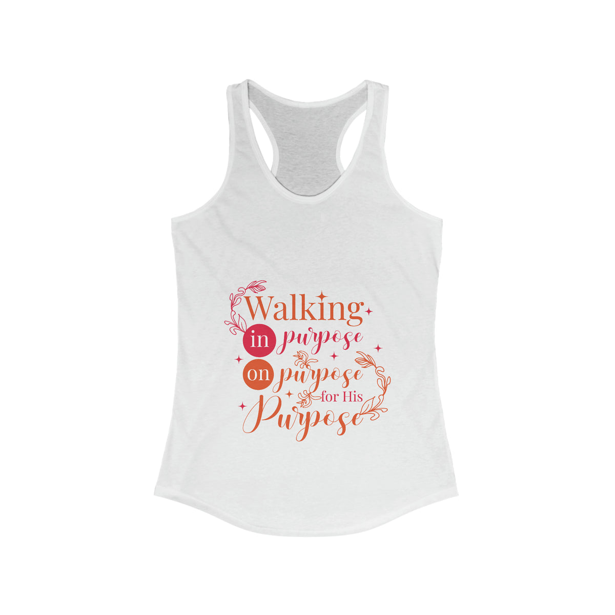 Walking In Purpose On Purpose For His Purpose slim fit tank-top - ClaimedbyGodDesigns