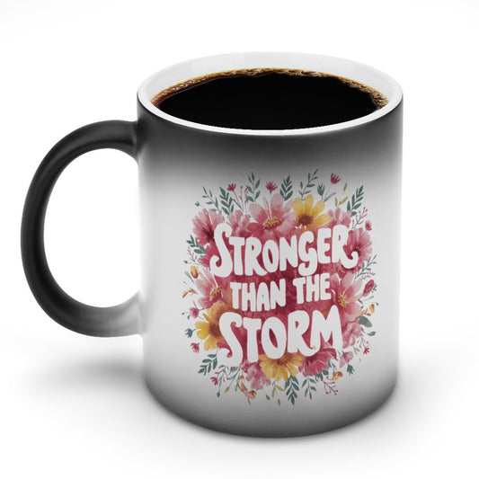 Stronger Than The Storm Christian Color Changing Mug (Dual-sided )
