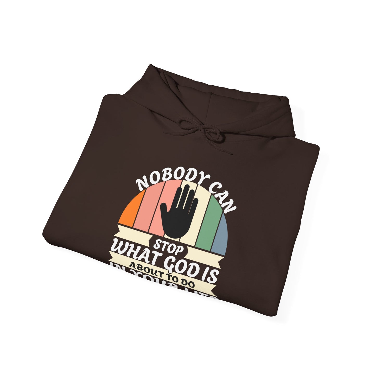 Nobody Can Stop What He Is About To Do In Your Life Unisex Christian Hooded Pullover Sweatshirt