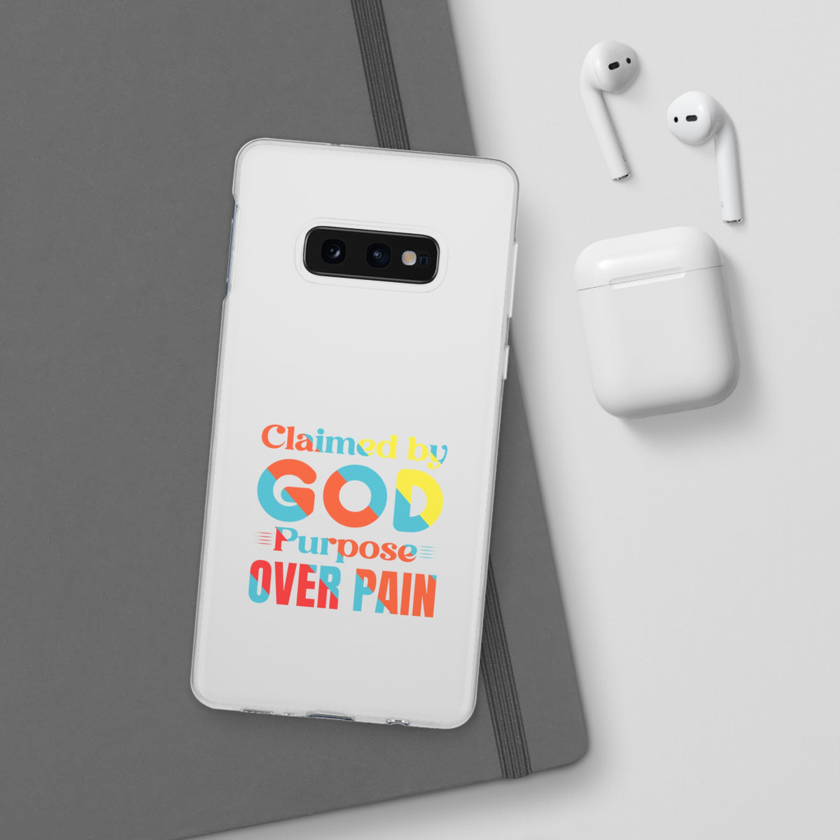 Claimed By God Purpose Over Pain Christian Flexi Phone Case Printify
