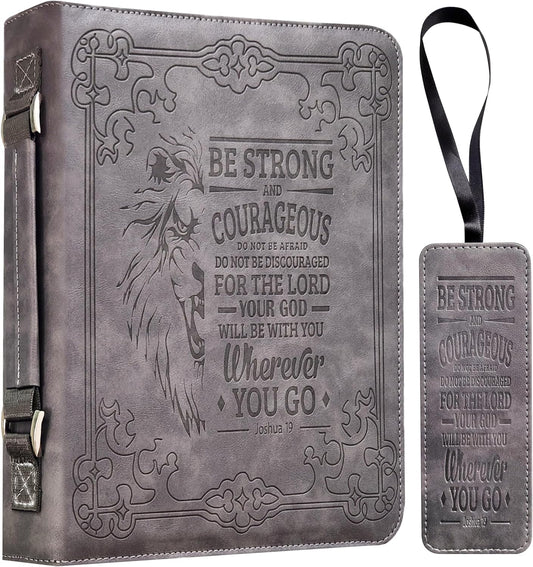 Be Strong And Courageous Christian Bible Cover claimedbygoddesigns