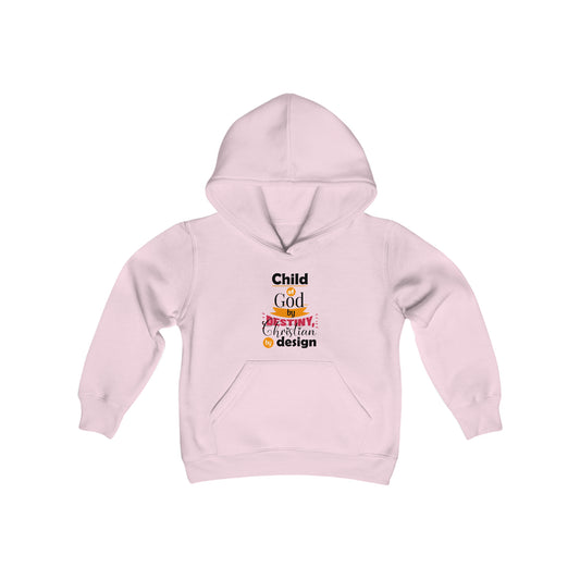 Child Of God By Destiny Christian By Design Youth Heavy Blend Christian Hooded Sweatshirt Printify