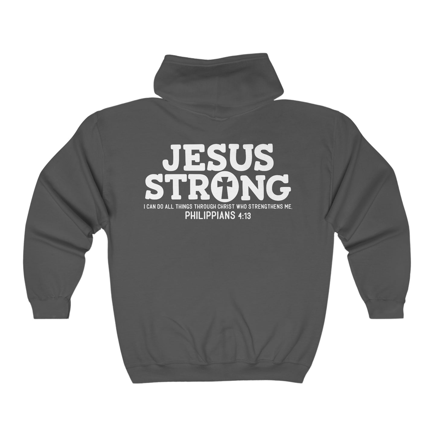 Strong I Can Do All Things Unisex Heavy Blend Full Zip Hooded Sweatshirt
