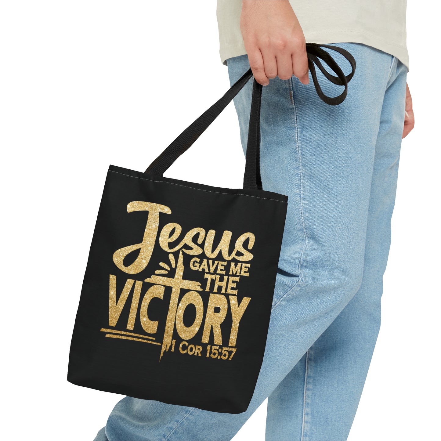 He Gave Me The Victory Christian Tote Bag