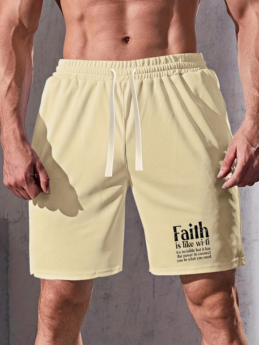Faith Is Like Wi-Fi Men's Christian Shorts claimedbygoddesigns