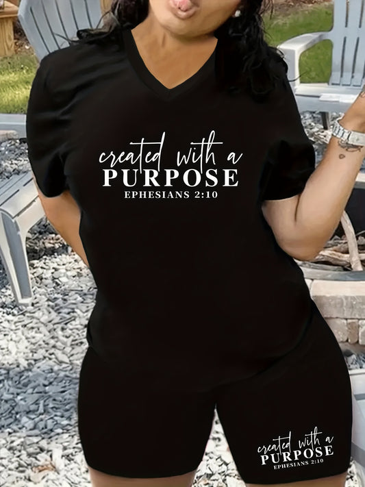 Created With A Purpose Plus Size Women's Christian Casual Outfit claimedbygoddesigns