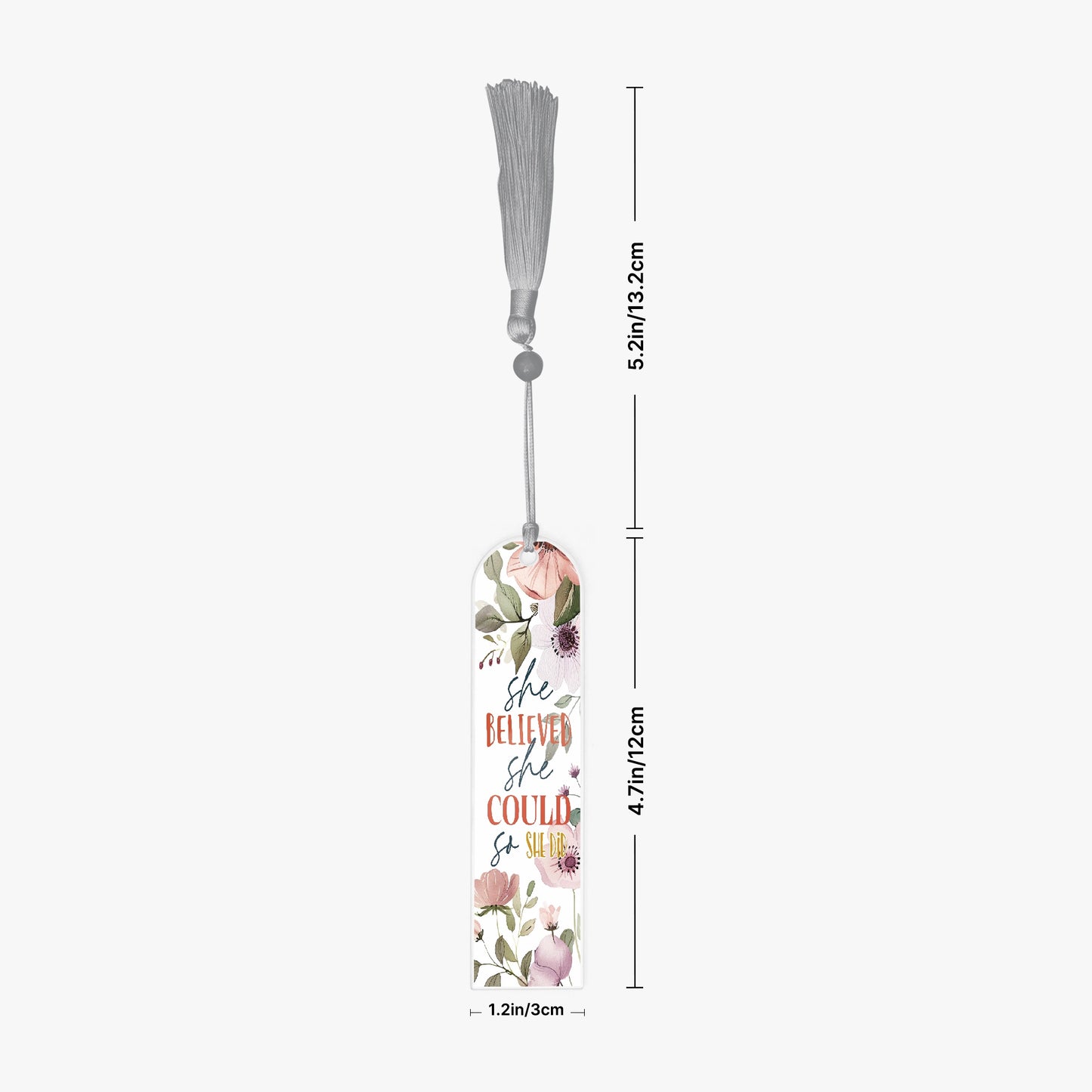 She Believed She Could Christian Arch Acrylic Bookmark - ClaimedbyGodDesigns