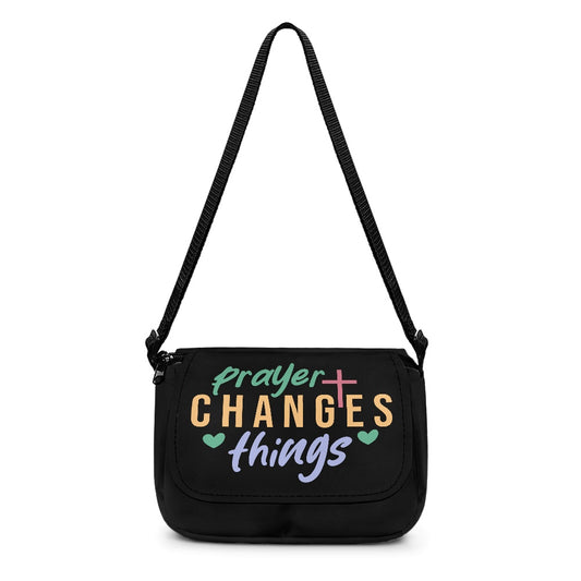 Prayer Changes Things Christian Kids Flap Crossbody Bag