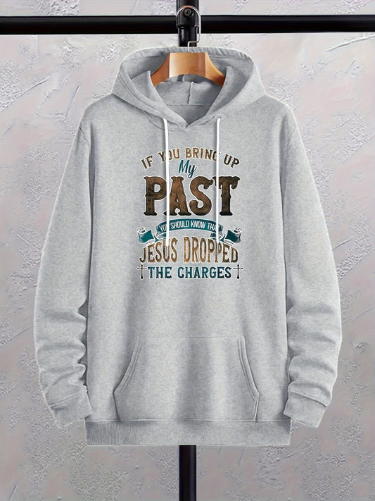 Jesus Dropped The Charges Plus Size Unisex Christian Pullover Hooded Sweatshirt claimedbygoddesigns