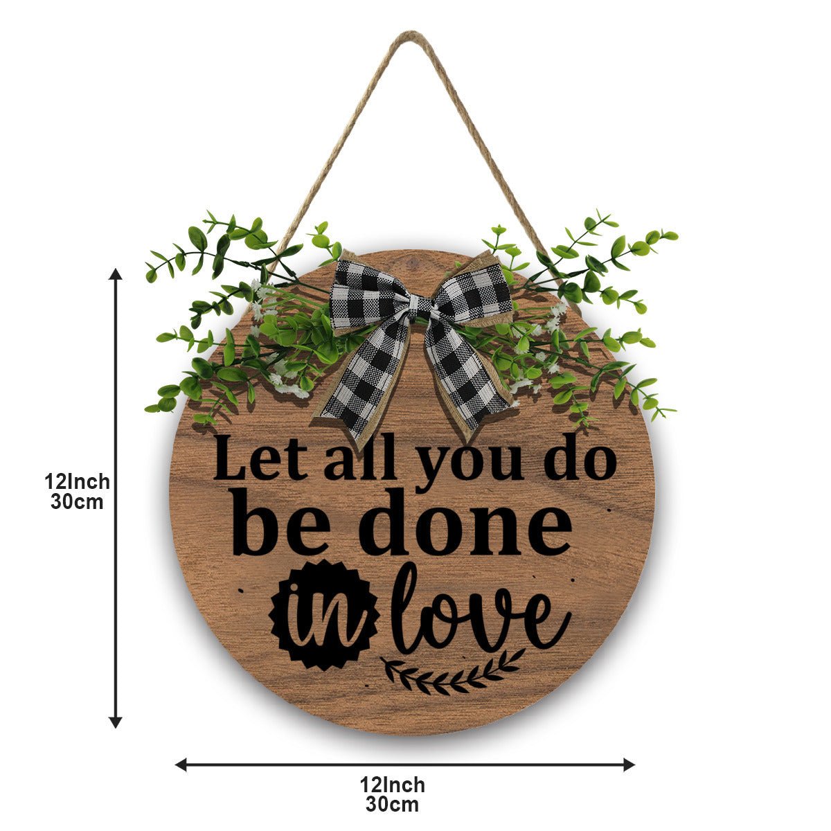 Let All You Do Be Done in Love Christian Wooden Hanging Sign - ClaimedbyGodDesigns