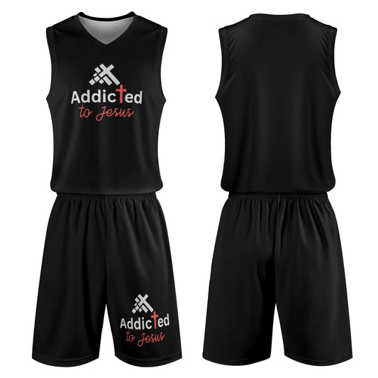 Addicted To Jesus Mens Summer Christian Casual Outfi - ClaimedbyGodDesigns