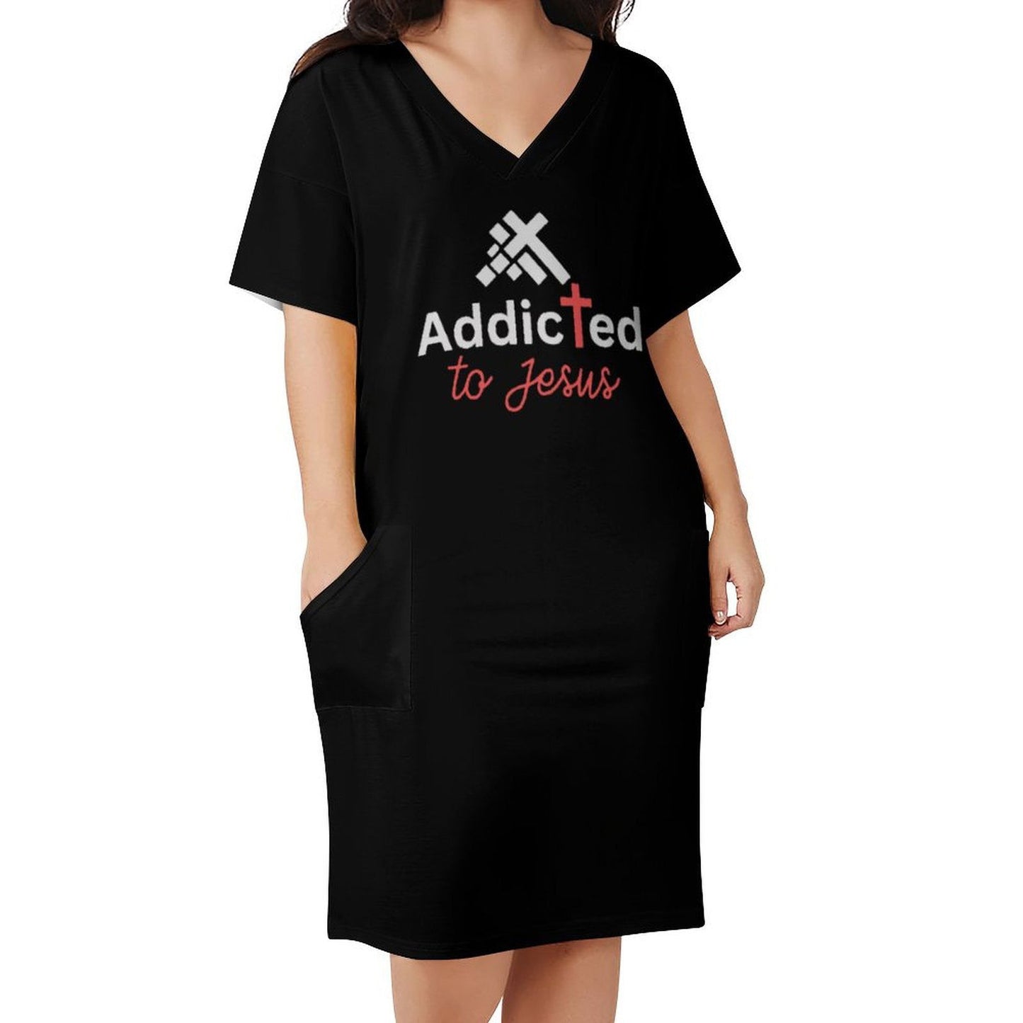 Addicted To Jesus Women's Christian Casual dress - ClaimedbyGodDesigns