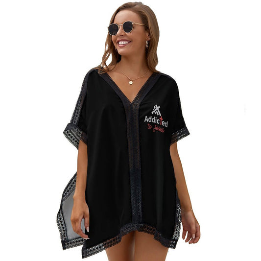 Addicted To Jesus Women's Christian Swimsuit Cover-up - ClaimedbyGodDesigns