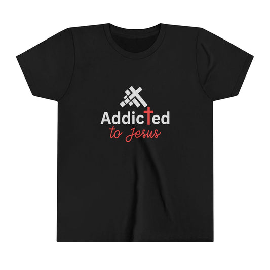 Addicted To Jesus Youth Christian T-shirt - ClaimedbyGodDesigns
