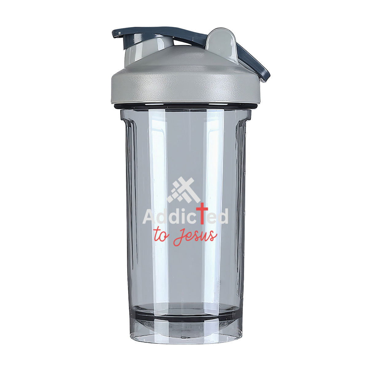 Addicted To Christian Fitness Protein Shake Bottle - ClaimedbyGodDesigns