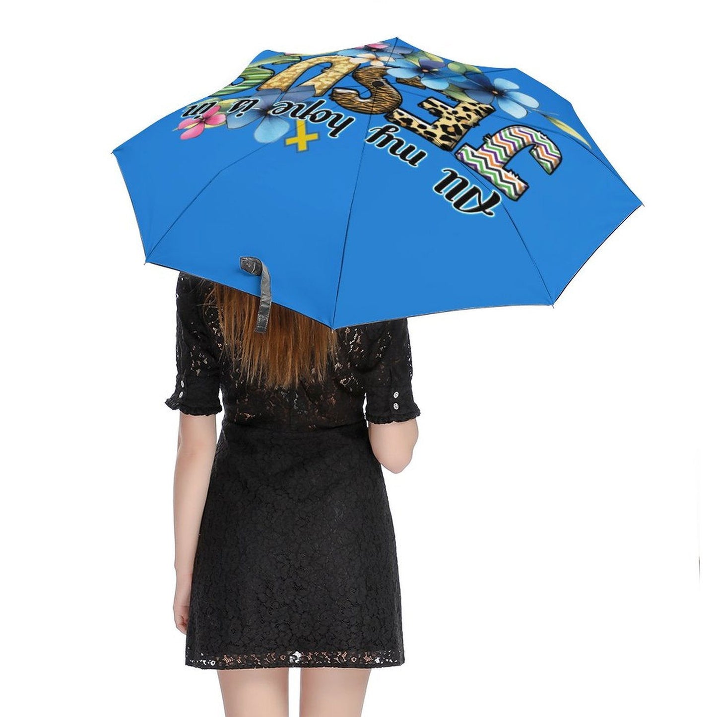 All My Hope Is In Jesus Christian Umbrella - ClaimedbyGodDesigns