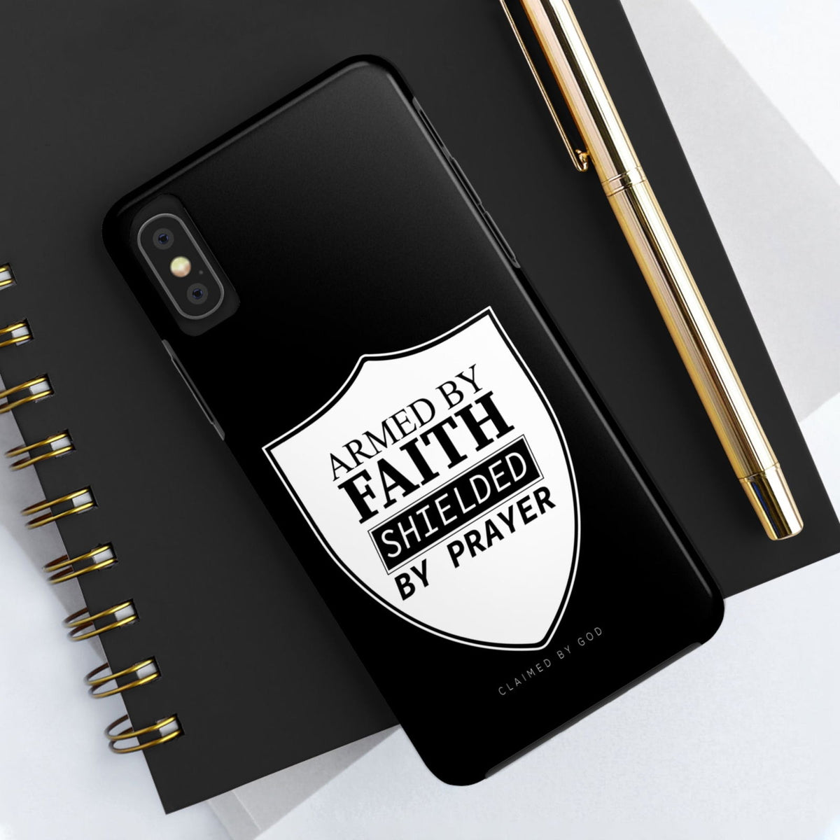 Armed By Faith Shielded By Prayer Tough Phone Cases, Case-Mate - ClaimedbyGodDesigns