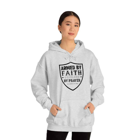 Armed by Faith Shielded By Prayer Unisex Hooded Sweatshirt