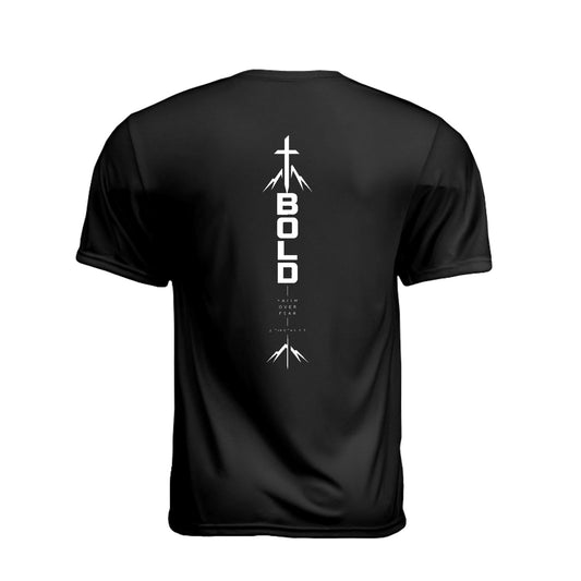 BOLD Faith Over Fear Unisex Christian Gym T-Shirt | 2 Timothy 1:7 - Claimed by God Designs