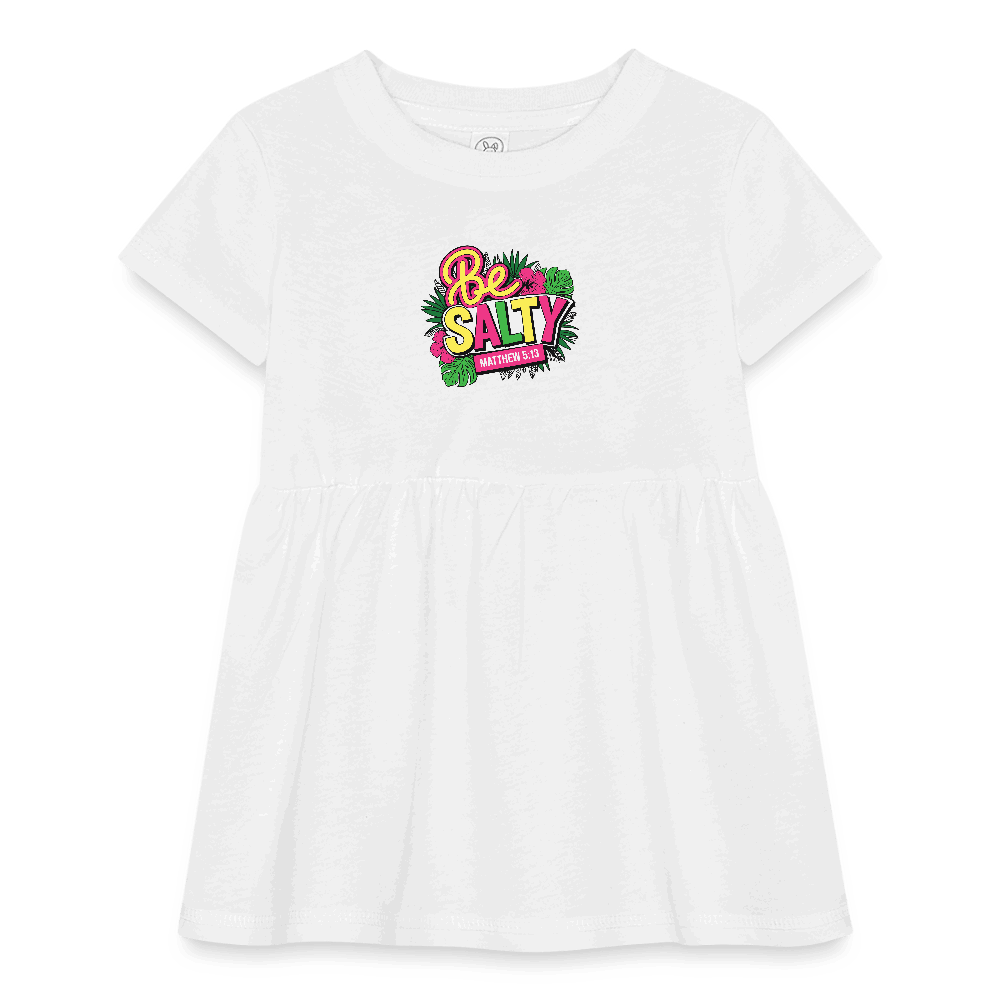 Be Salty Christian Baby Rib Dress - ClaimedbyGodDesigns